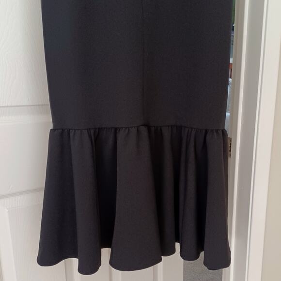 Chelsea28 Ruffle Trim Midi Dress Black Size M NWT - Picture 10 of 16